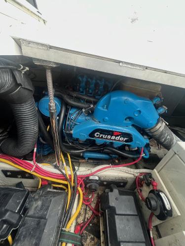 Slide: The Image of Engine compartment of a 2006 Carver 36 Mariner with a Crusader engine. - 21