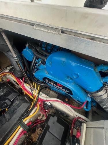Slide: The Image of Engine compartment of a 2006 Carver 36 Mariner with a Crusader engine. - 22