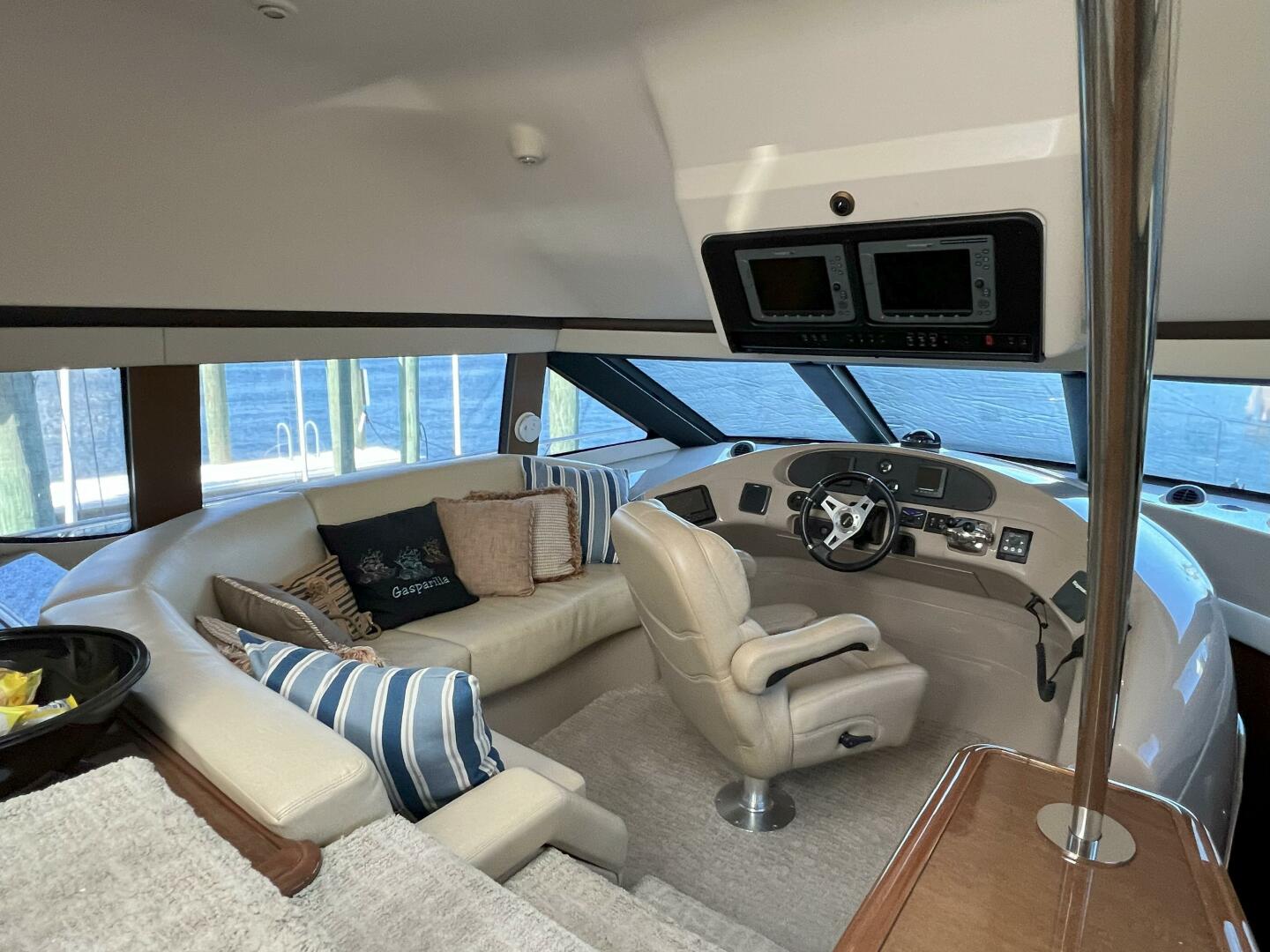 Slide: The Image of 2008 52 Carver Voyager - Chips Ahoy - Lower Helm Companion Seat - 1