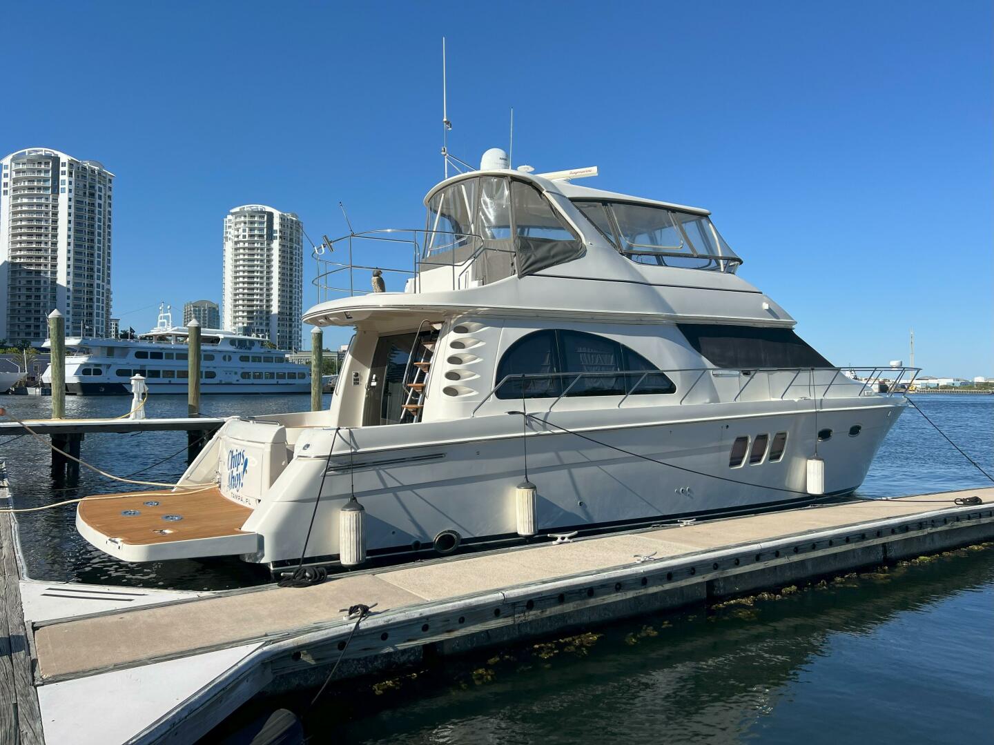 Slide: The Image of 2008 52 Carver Voyager - Chips Ahoy - Docking Profile - 25