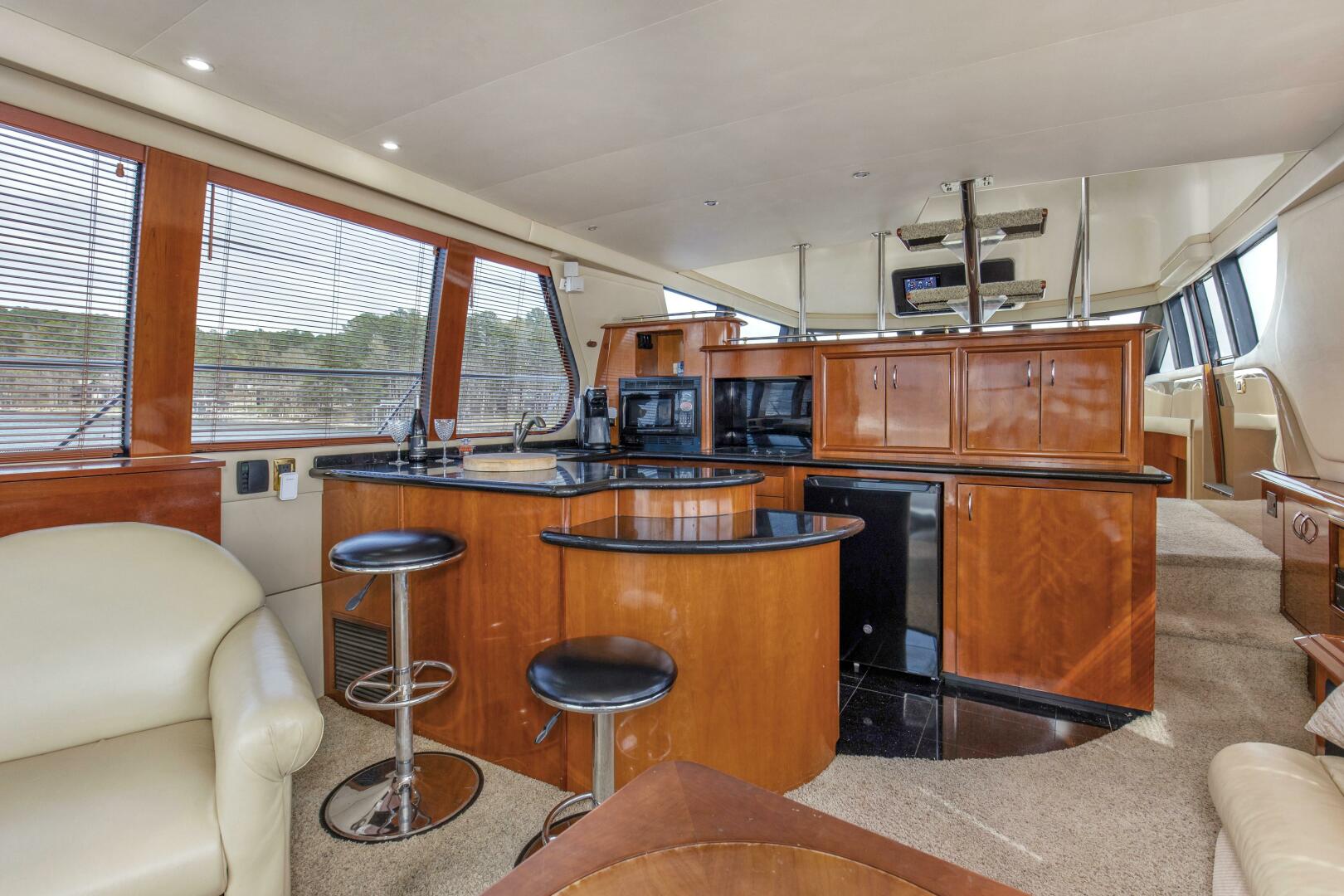 Slide: The Image of 2003 57' Carver 570 Voyager Beautiful Salon And Galley - 4317393