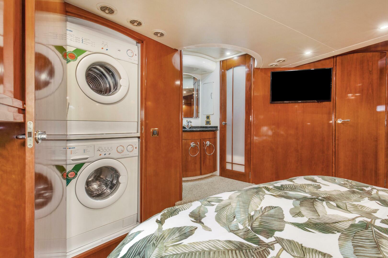 Slide: The Image of 2003 57' Carver 570 Voyager Beautiful Washer And Dryer - 4317395