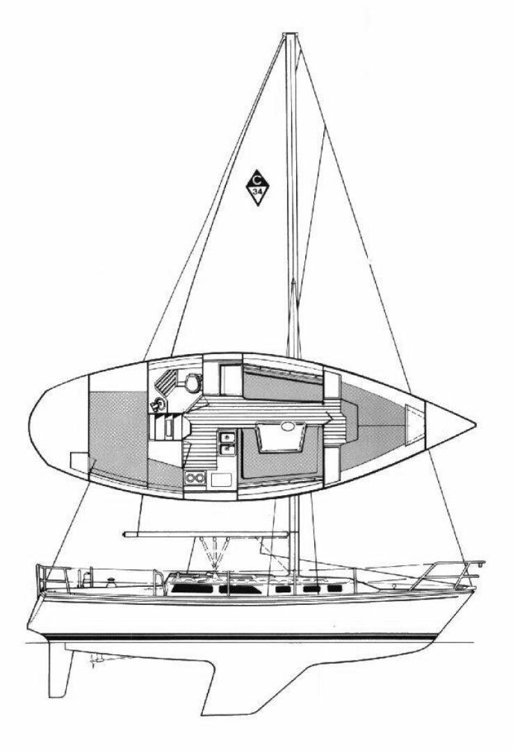 Slide: The Image of Catalina Sloop 1990 - 4341874