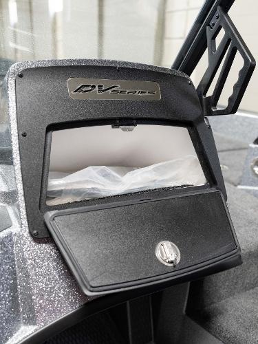 Slide: The Image of 2023 Caymas DV 20 boat dashboard storage compartment. - 20