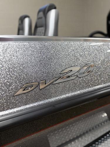 Slide: The Image of Close-up of 2023 Caymas DV 20 boat model emblem with metallic finish. - 40