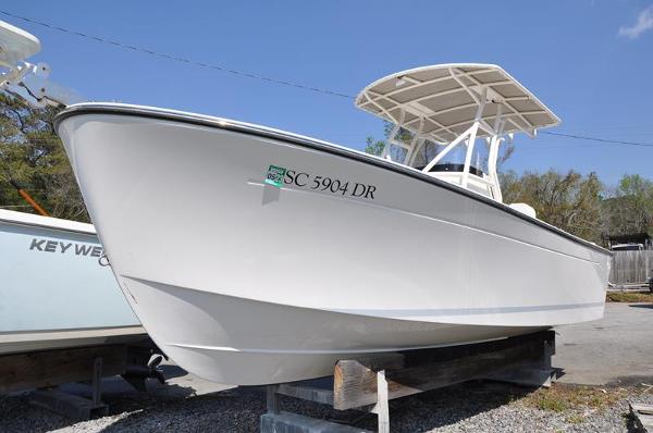 Slide: The Image of 2021 Century Coronado boat on trailer, side view. - 2