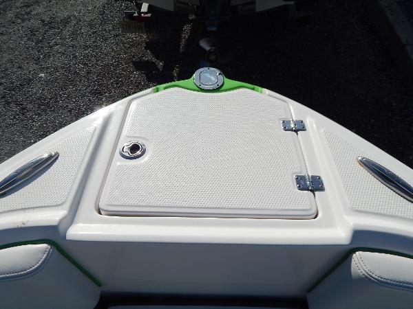 Slide: The Image of 2015 Chaparral Vortex 223 VRX boat bow storage compartment. - 34