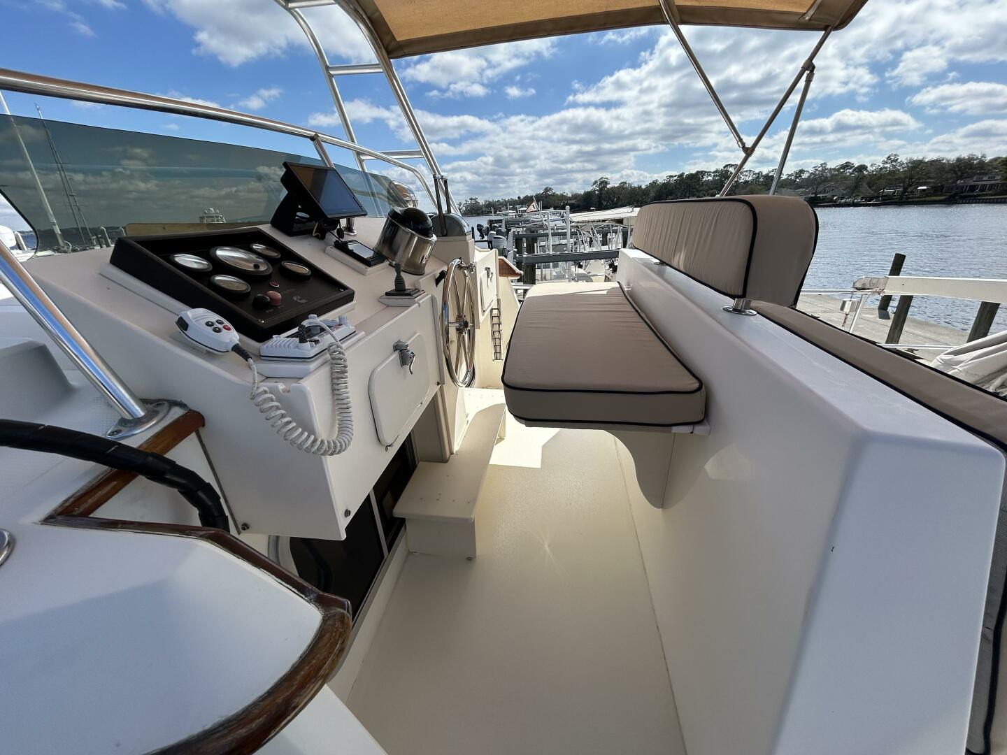 Slide: The Image of 50' Cherubini flybridge helm starboard - 5060392