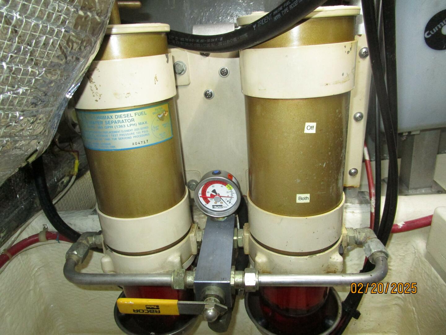 Slide: The Image of 50' Cherubini starbaord Racor fuel filters - 5060766