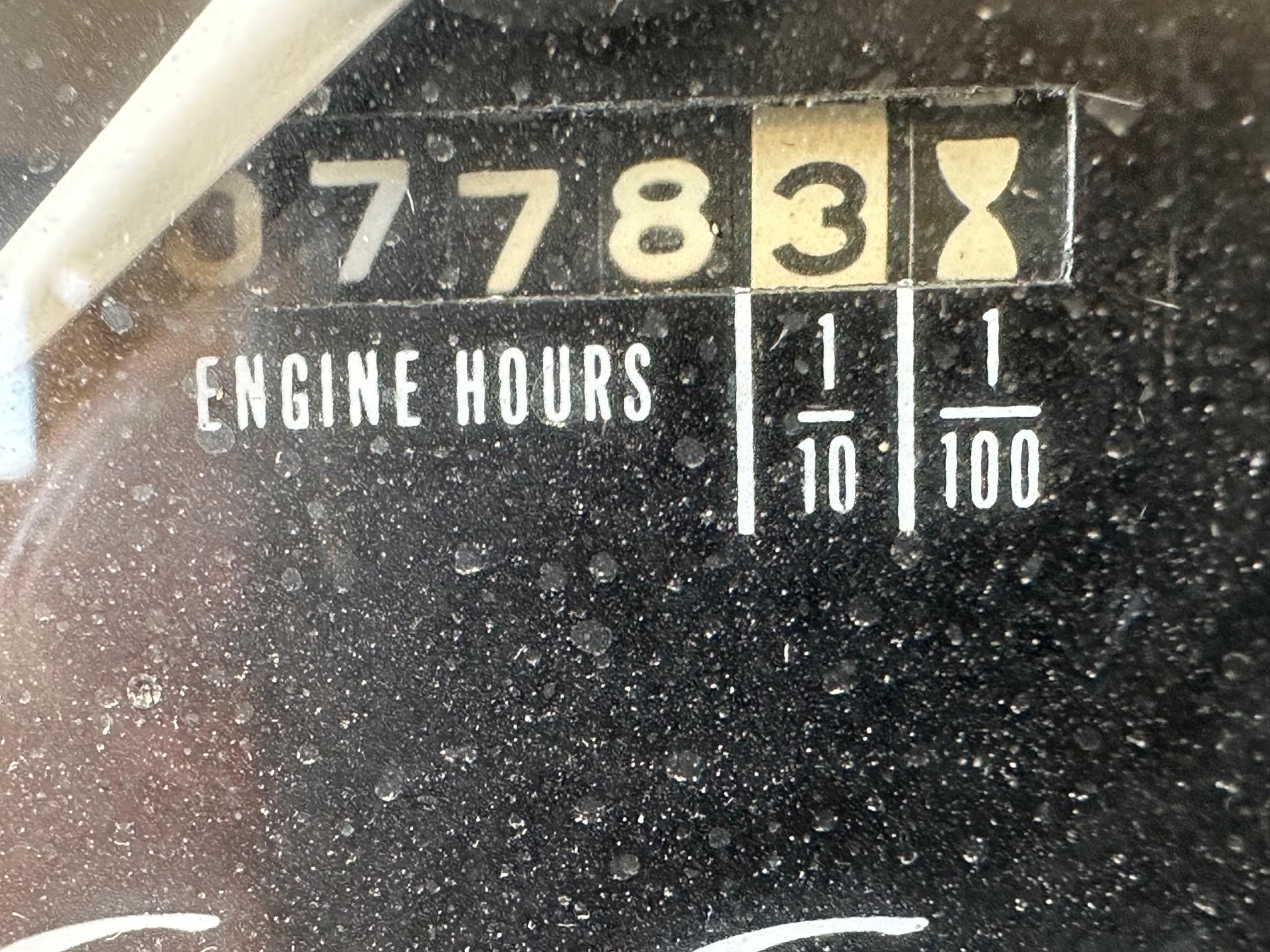 Slide: The Image of Close-up of engine hours meter on 1968 Chris-Craft 35 Commander boat. - 15
