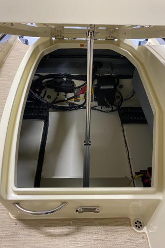 Slide: The Image of 2025 Chris-Craft Launch 28 GT engine compartment, showcasing interior components and wiring. - 10