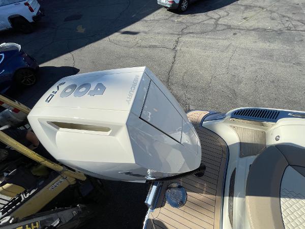 Slide: The Image of 2024 Chris-Craft Launch 28 GT with powerful Mercury 400 outboard engine. - 7