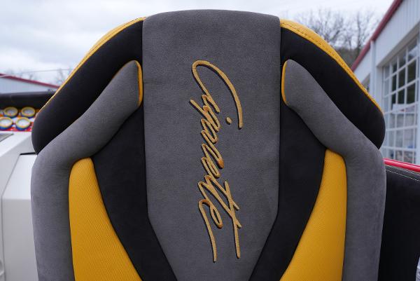 Slide: The Image of 2005 Cigarette 38 Top Gun boat seat with embroidered logo. - 19