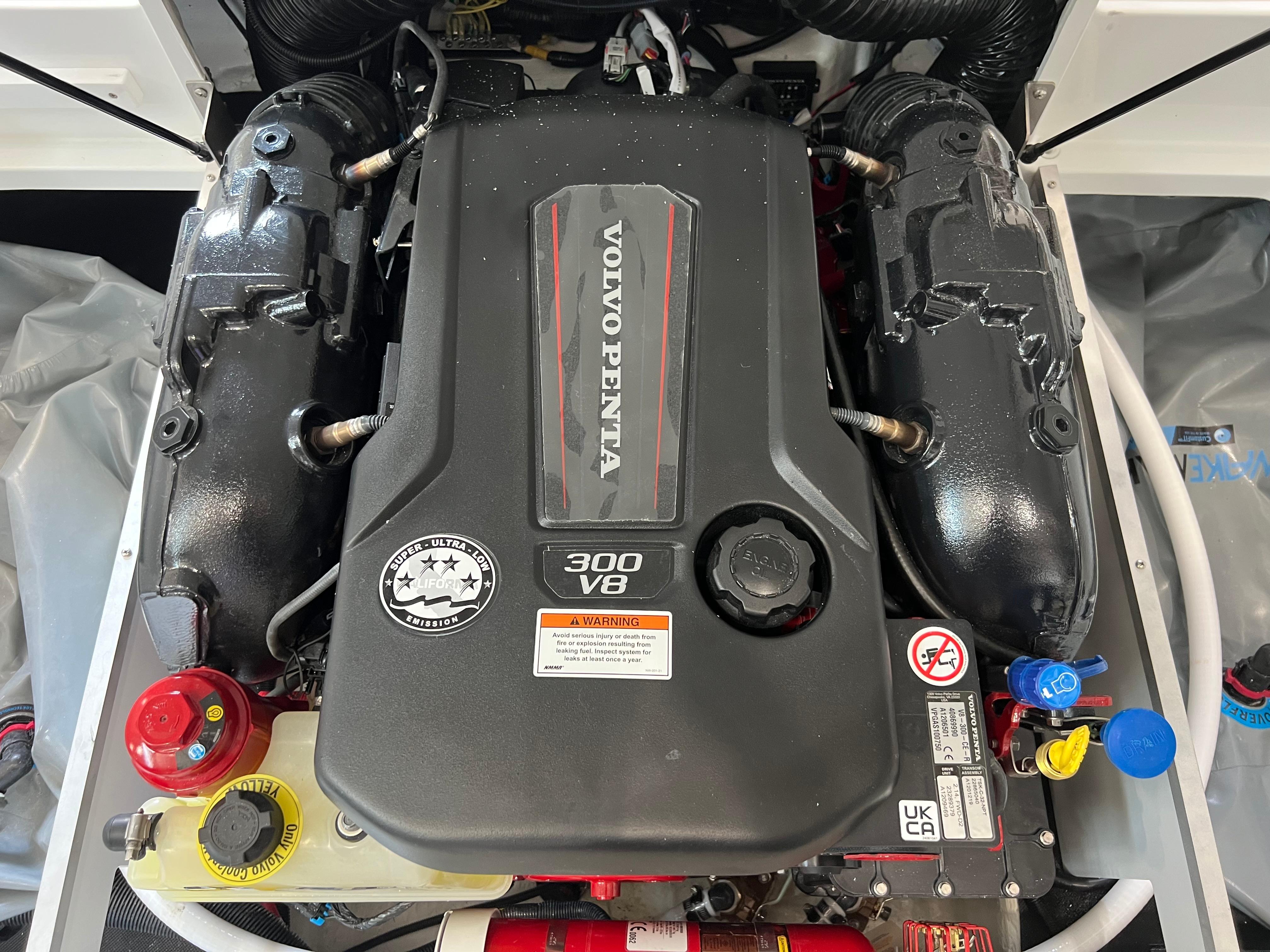 Slide: The Image of 2023 Cobalt CS23 Surf boat engine, Volvo Penta 300 V8, detailed view. - 17