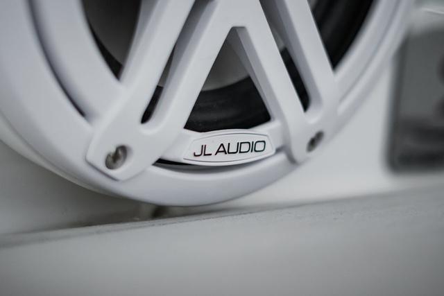 Slide: The Image of Close-up of JL Audio speaker on 2021 Cobalt R5 Surf boat. - 13