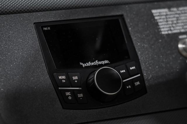 Slide: The Image of Rockford Fosgate audio control panel in 2021 Cobalt R5 Surf boat. - 24