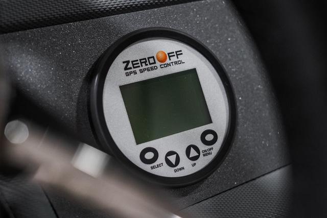 Slide: The Image of Zero Off GPS speed control display on 2021 Cobalt R5 Surf boat dashboard. - 26