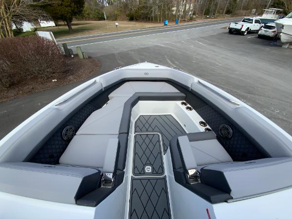 Slide: The Image of 2024 Cobalt R8 Outboard boat with spacious seating and modern design. - 35