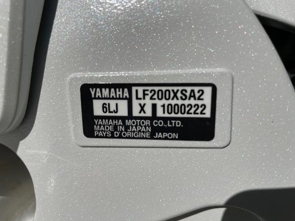 Slide: The Image of Yamaha LF200XSA2 engine label on 2024 Cobia 262 Center Console boat. - 13