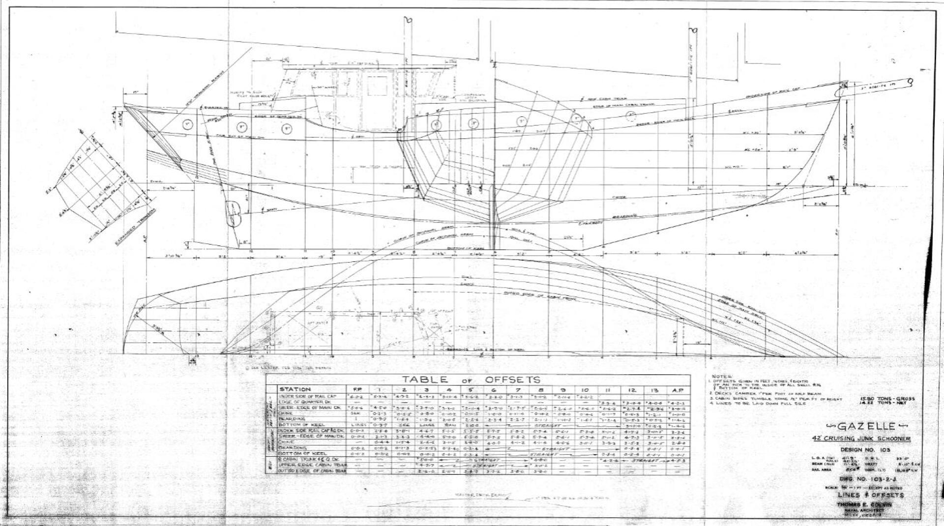 Slide: The Image of Colvin Gazelle Junk Schooner 1979 - 5104095