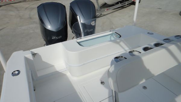 Slide: The Image of 2024 Contender 28T boat with twin 250 horsepower engines. - 19