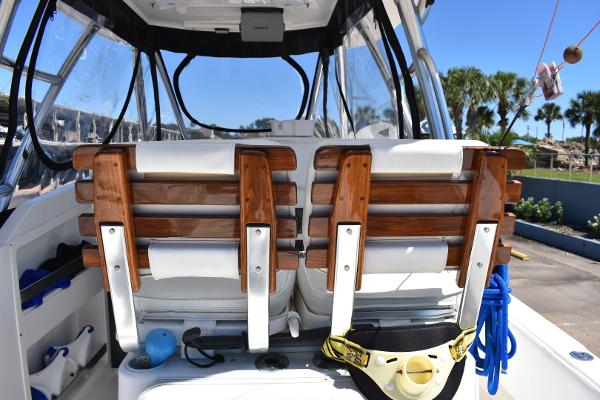 Slide: The Image of 2008 Contender 36 Fish Around boat with wooden seats and fishing gear. - 5