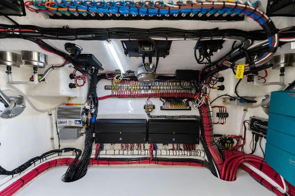 Slide: The Image of Electrical wiring system of 2025 Contender 44ST boat. - 43