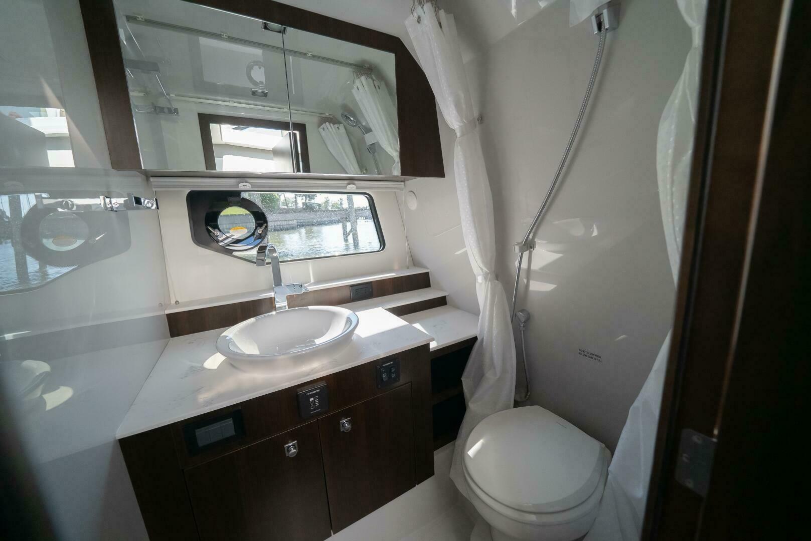 Slide: The Image of 2024 Cruisers Yachts 42 - Galati Yacht Sales Trade - Head - 4611789