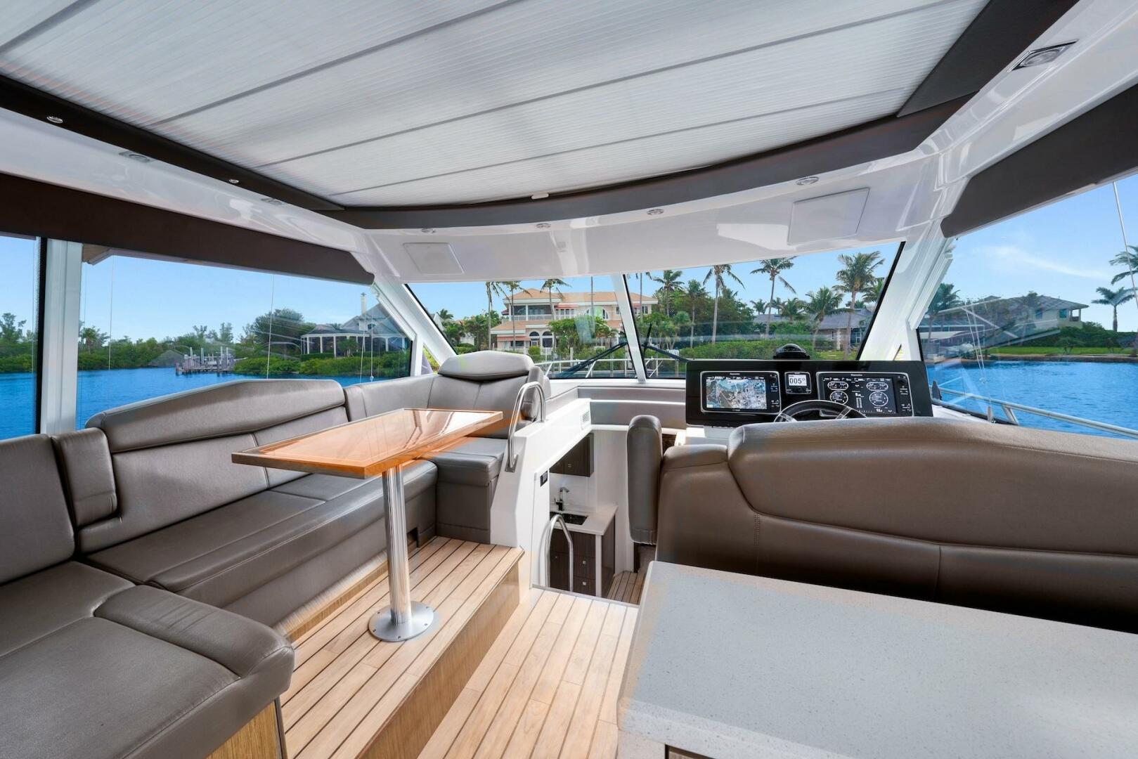 Slide: The Image of 2015 Cruisers Yachts 48 Cantius - Upper Salon & Galley - 5117036