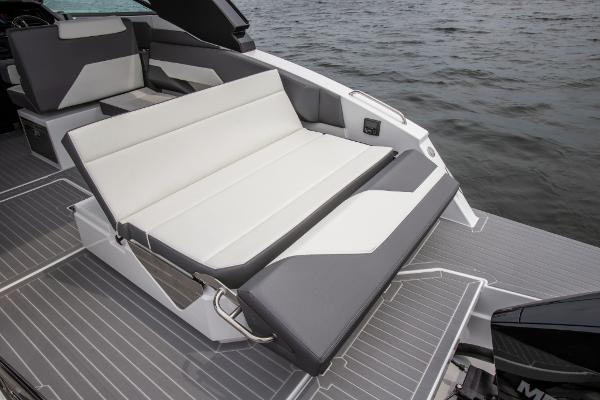 Slide: The Image of 2023 Cruisers Yachts 34 GLS boat with luxurious seating on the deck. - 21