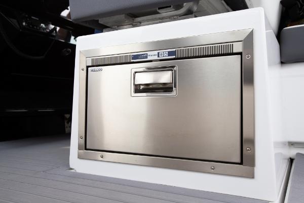 Slide: The Image of Stainless steel drawer on 2023 Cruisers Yachts 34 GLS boat. - 31