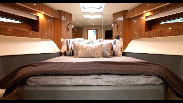 Slide: The Image of Luxurious bedroom interior of 2024 Cruisers Yachts 50 Cantius with modern design. - 41