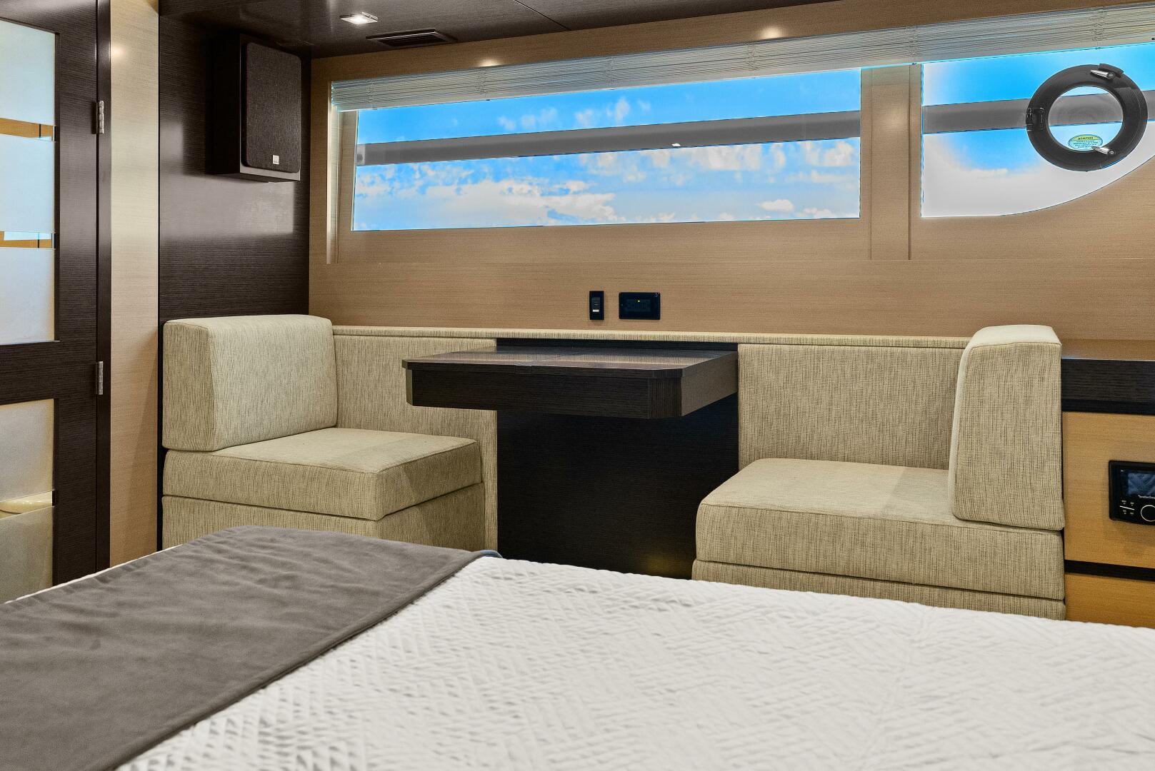 Slide: The Image of 2021 Cruiser Yachts 60 Cantius - Master Stateroom Seating - 5432254