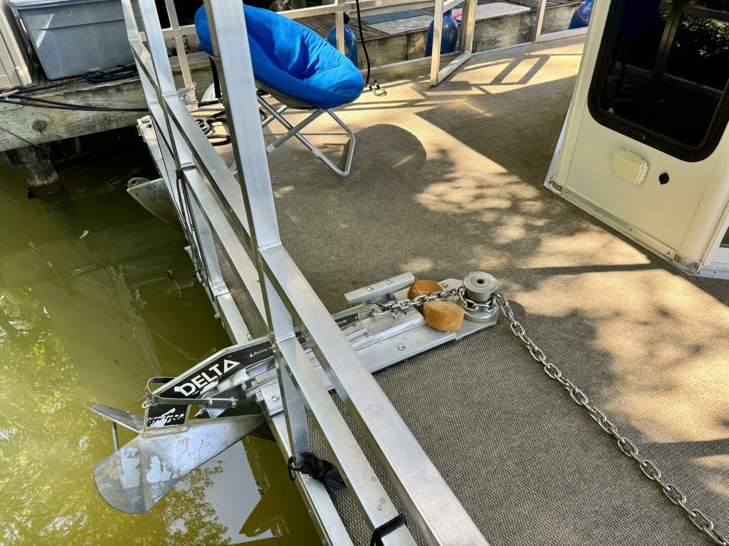 Slide: The Image of Custom Dennison's Custom Trailer Works/Sailabration 14 x 43 Solar Electric Aluminum Tritoon Houseboat 2003 - 4498943