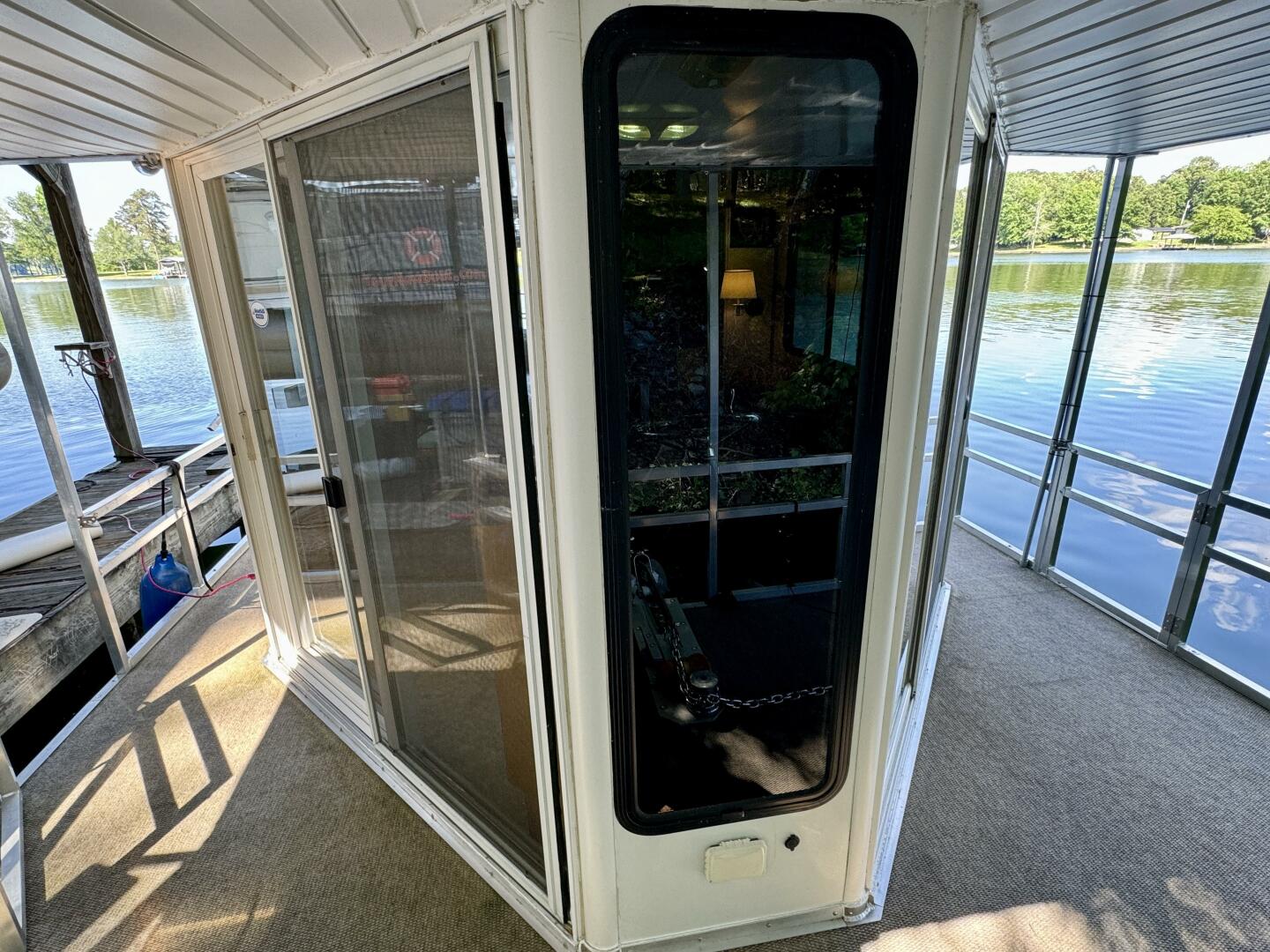 Slide: The Image of Custom Dennison's Custom Trailer Works/Sailabration 14 x 43 Solar Electric Aluminum Tritoon Houseboat 2003 - 4498947