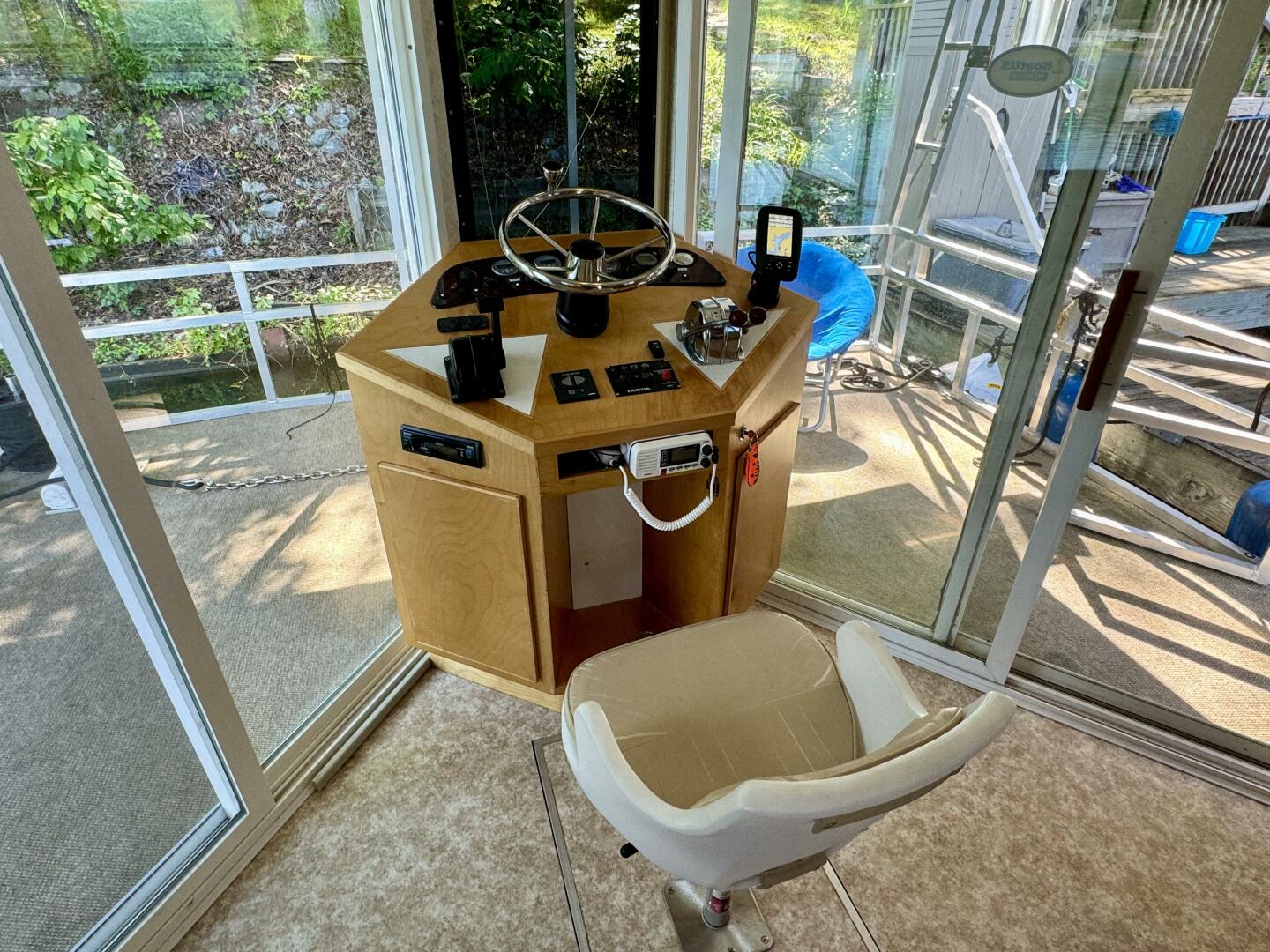 Slide: The Image of Custom Dennison's Custom Trailer Works/Sailabration 14 x 43 Solar Electric Aluminum Tritoon Houseboat 2003 - 4498958
