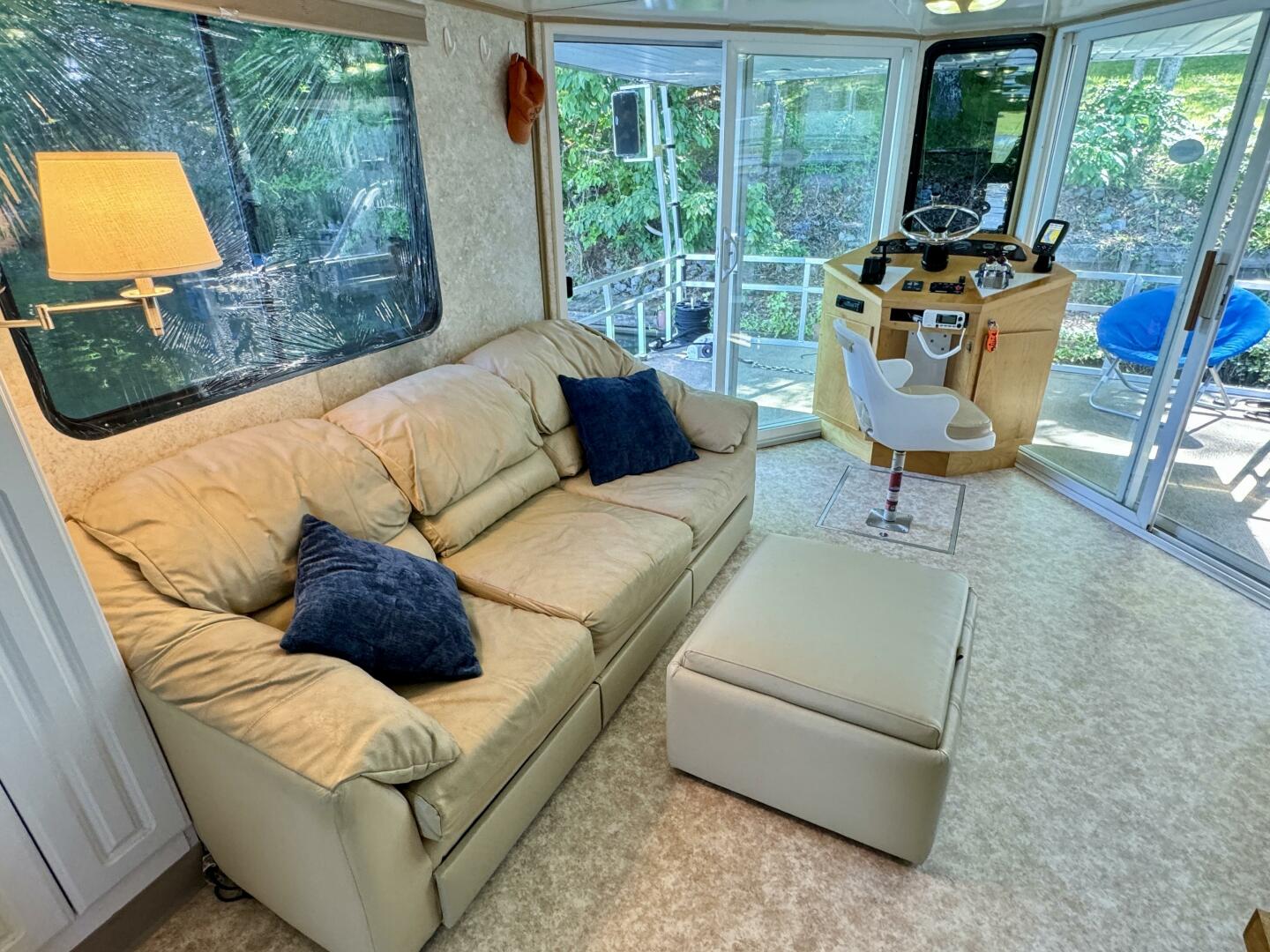 Slide: The Image of Custom Dennison's Custom Trailer Works/Sailabration 14 x 43 Solar Electric Aluminum Tritoon Houseboat 2003 - 4498990