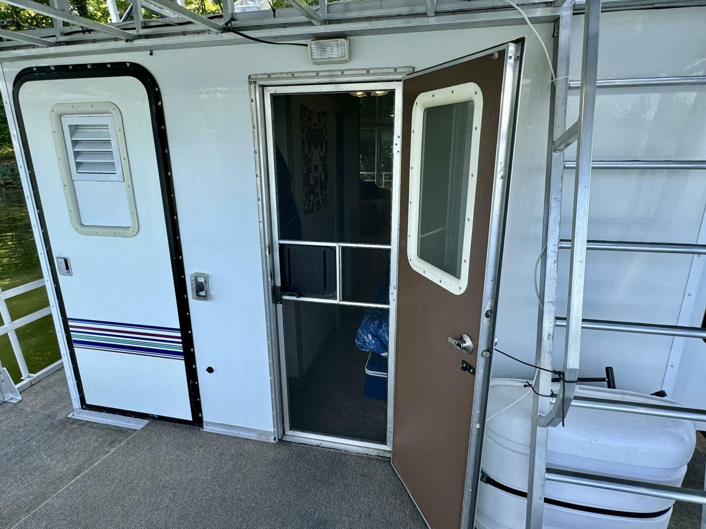 Slide: The Image of Custom Dennison's Custom Trailer Works/Sailabration 14 x 43 Solar Electric Aluminum Tritoon Houseboat 2003 - 4499052