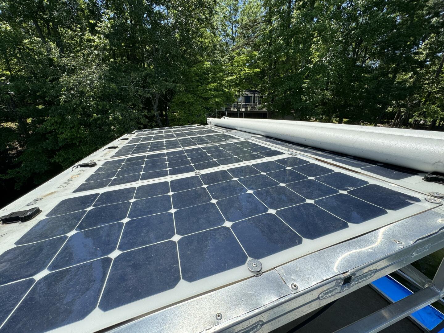 Slide: The Image of Custom Dennison's Custom Trailer Works/Sailabration 14 x 43 Solar Electric Aluminum Tritoon Houseboat 2003 - 4499117