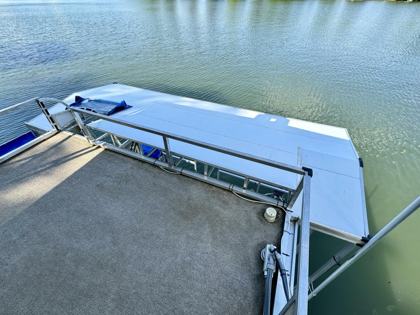 Slide: The Image of Custom Dennison's Custom Trailer Works/Sailabration 14 x 43 Solar Electric Aluminum Tritoon Houseboat 2003 - 4499121