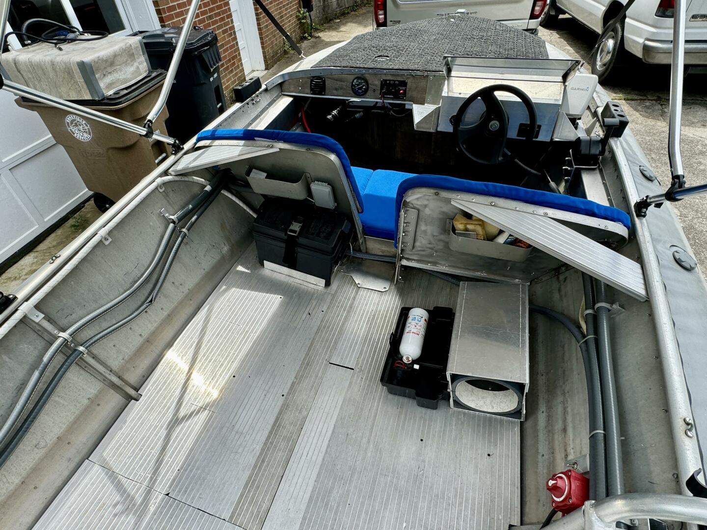 Slide: The Image of Custom Dennison's Custom Trailer Works/Sailabration 14 x 43 Solar Electric Aluminum Tritoon Houseboat 2003 - 4499130