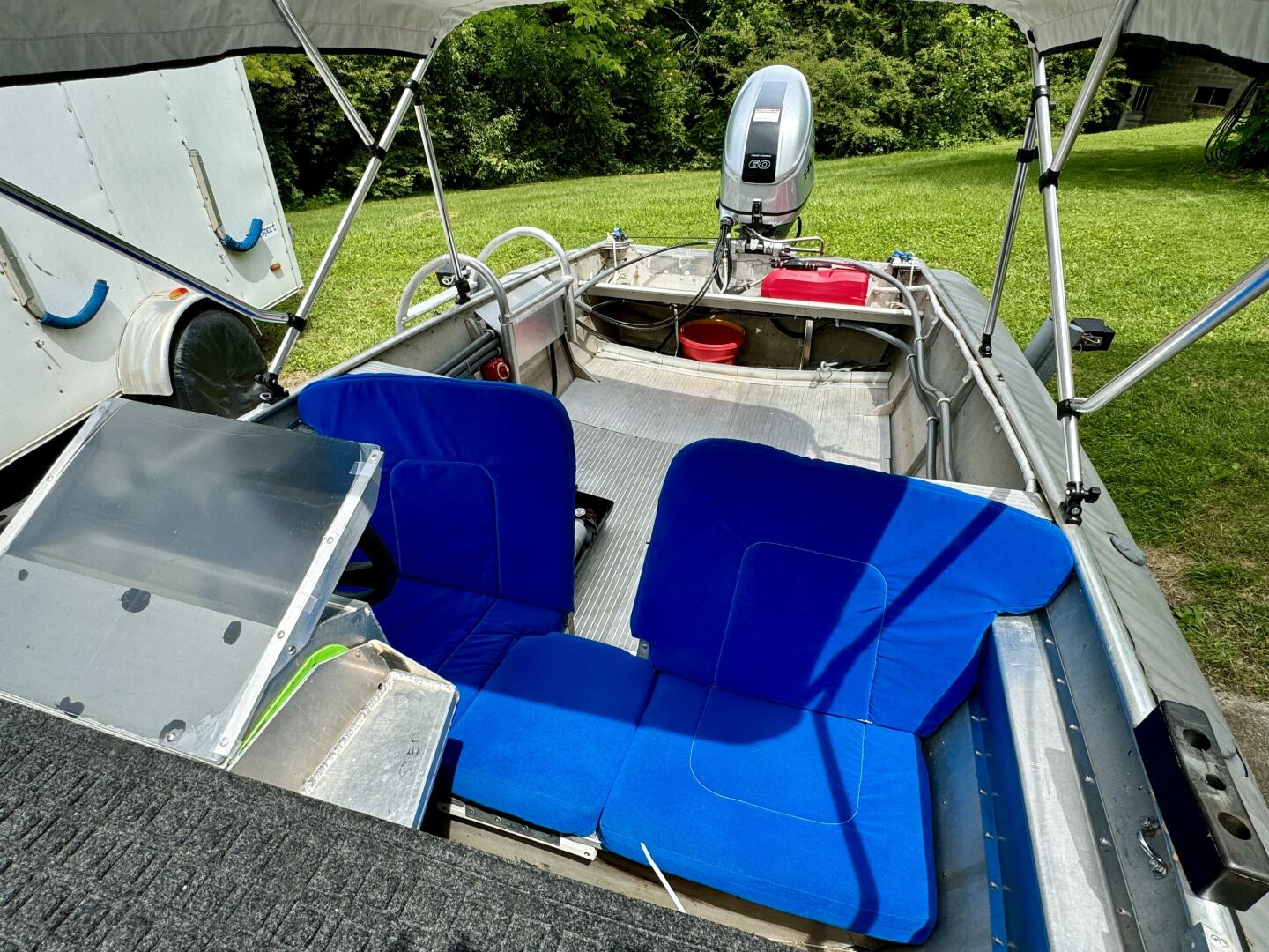 Slide: The Image of Custom Dennison's Custom Trailer Works/Sailabration 14 x 43 Solar Electric Aluminum Tritoon Houseboat 2003 - 4499135