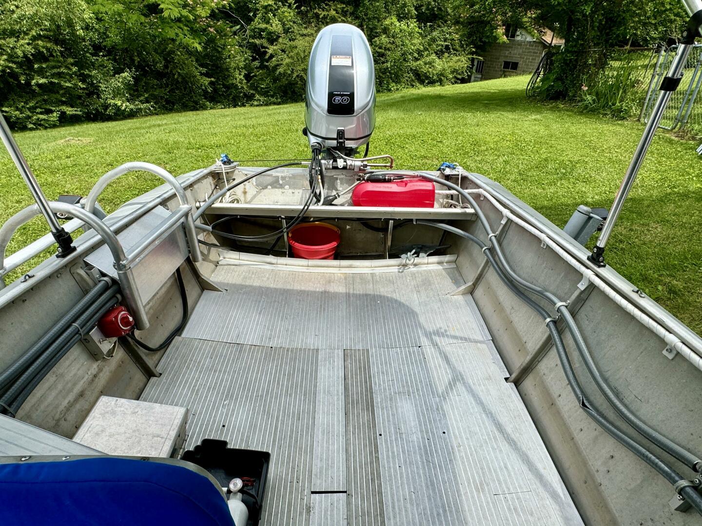 Slide: The Image of Custom Dennison's Custom Trailer Works/Sailabration 14 x 43 Solar Electric Aluminum Tritoon Houseboat 2003 - 4499136
