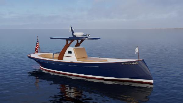 Slide: The Image of 2019 Custom Carolina M30 Moores Yachts on calm water - 1