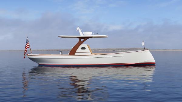 Slide: The Image of 2019 Custom Carolina M30 Moores Yachts on calm water. - 8