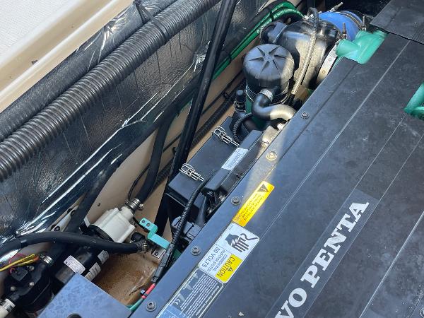 Slide: The Image of Engine compartment of a 2016 Cutwater 30 Sedan LE with Volvo Penta engine. - 44