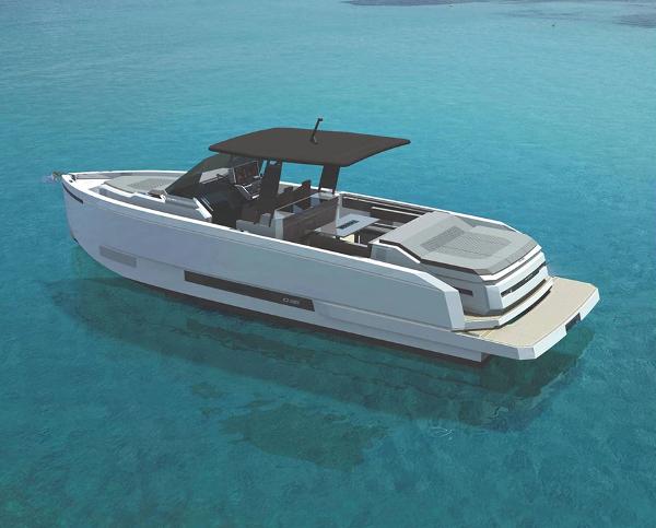 Slide: The Image of 2025 De Antonio Yachts D36 OPEN on clear blue water. - 0