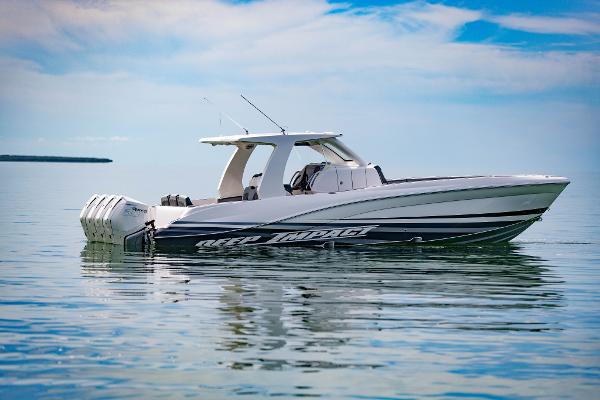 Slide: The Image of 2024 Deep Impact 369 Deep Impact boat on calm water. - 13