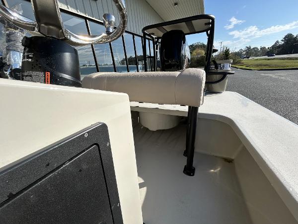 Slide: The Image of 2024 Delta Boatworks Delta 18 interior view, showcasing steering wheel and seating. - 21