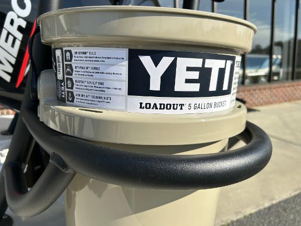 Slide: The Image of YETI LoadOut 5-gallon bucket on Delta 18 boat, 2024 model by Delta Boatworks. - 25